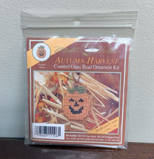Mill Hill Autumn Harvest Counted Glass Bead Ornament Kit Jack-O-Lantern  MHAH6