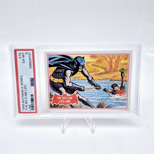 1966 Topps Batman Red Bat #7A The Batline Life-Line — PSA 6