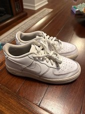 Nike Air Force 1 Low Youth Size 7Y Triple White Casual Athletic Shoes 314192-117
