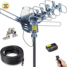 PBD Outdoor Digital Amplified HDTV Antenna 150 Mile Motorized Rotation