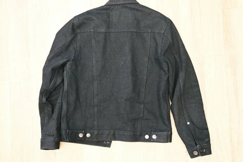 Freenote Cloth Classic Denim Jacket 17oz Black Slub Japanese Selvedge Trucker M image 4