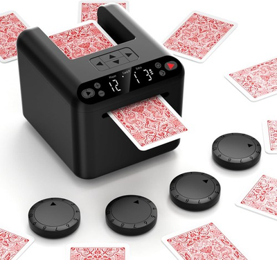 #ad #ad Automatic Card Dealer Machine with 4 Wireless Remotes USB‑C Rechargeable Han $93.09