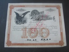 1910 - THE BELLEVUE LAND and IMPROVEMENT Co. - Stock Certificate - NEW YORK