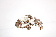 CARA New York bridal hair clip wedding crystal gold tone women's