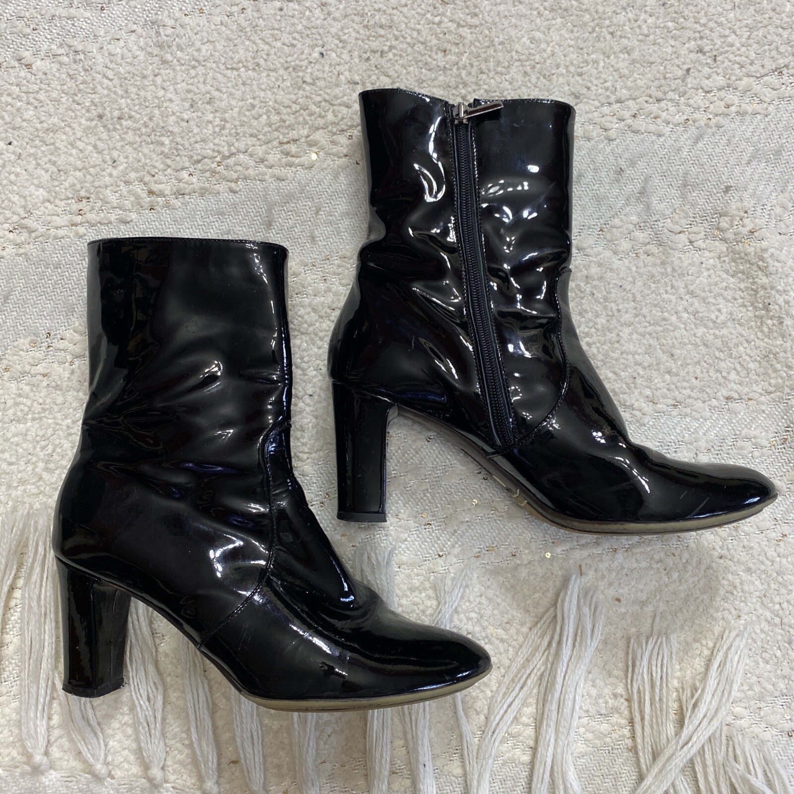 aquatalia patent leather booties