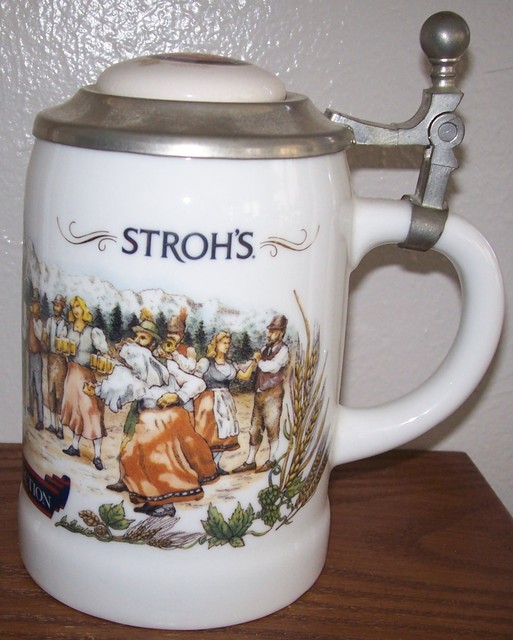 Stroh’s Beer Stein Lidded Bavarian Collection Fine Condition eBay