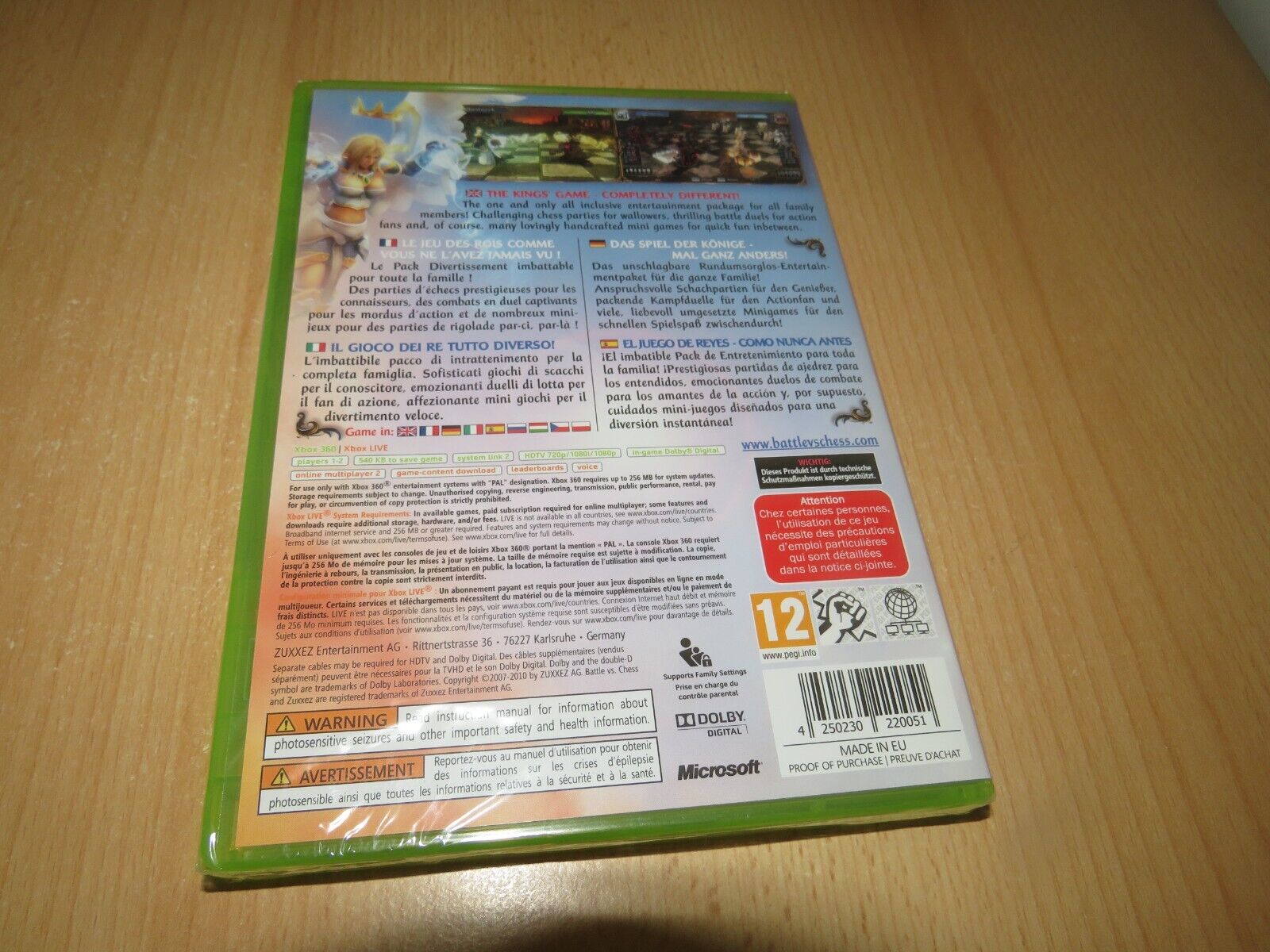 BATTLE VS CHESS - Xbox 360 *Complete* PAL, AUS - With Slip Cover