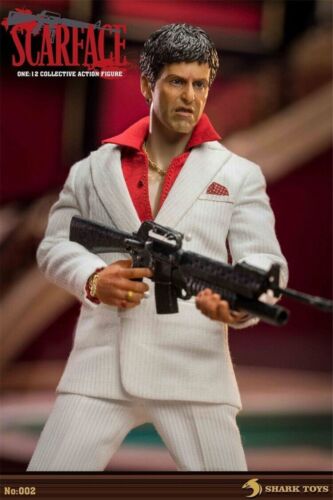 SHARK TOYS 1/12 Scarface Furious Tony Montana Alfredo Pacino Figura Deluxe 002B - Foto 15 di 17