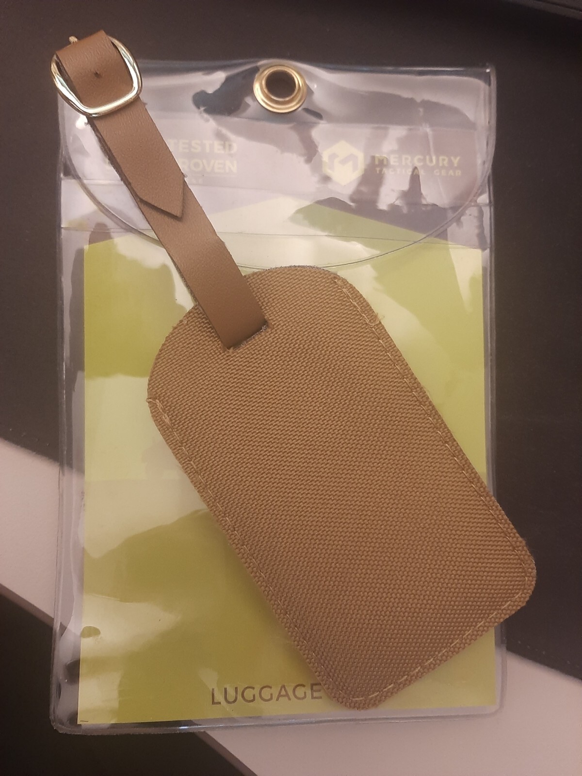 Mercury Tactical Gear SINGLE LUGGAGE TAG COYOTE COLOR