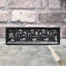 Deluxe Black 9" x 3" Cast Iron Air Brick with Mesh