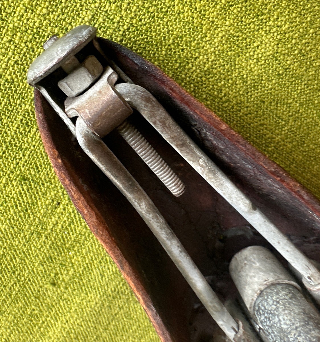 Selle De Vélo Vintage En Cuir ADGA Chatillonnaise 28A - Modèle Eroica Marron - Occasion TB
