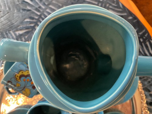 Retro vintage 1970’s Celtic Ceramics Ireland coffee set turquoise - Picture 4 of 9