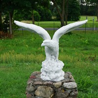 Adler Rechts Steinadler Steinfigur H.95 Cm 70 X 114 Cm 165 Kg Beton Frostsicher