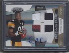 EMMANUEL SANDERS 2010 CERTIFIED MIRROR GOLD QUAD PATCH AUTO RC #D 10/25
