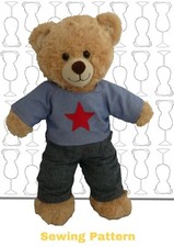 Sewing Pattern  Teddy Bear Clothes cargo pants star motif top fits build a bear 