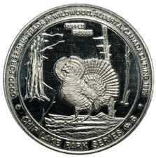 1995 Wildwood Elks Token $2 Dollar Grouse Chip Lake Alberta #15229
