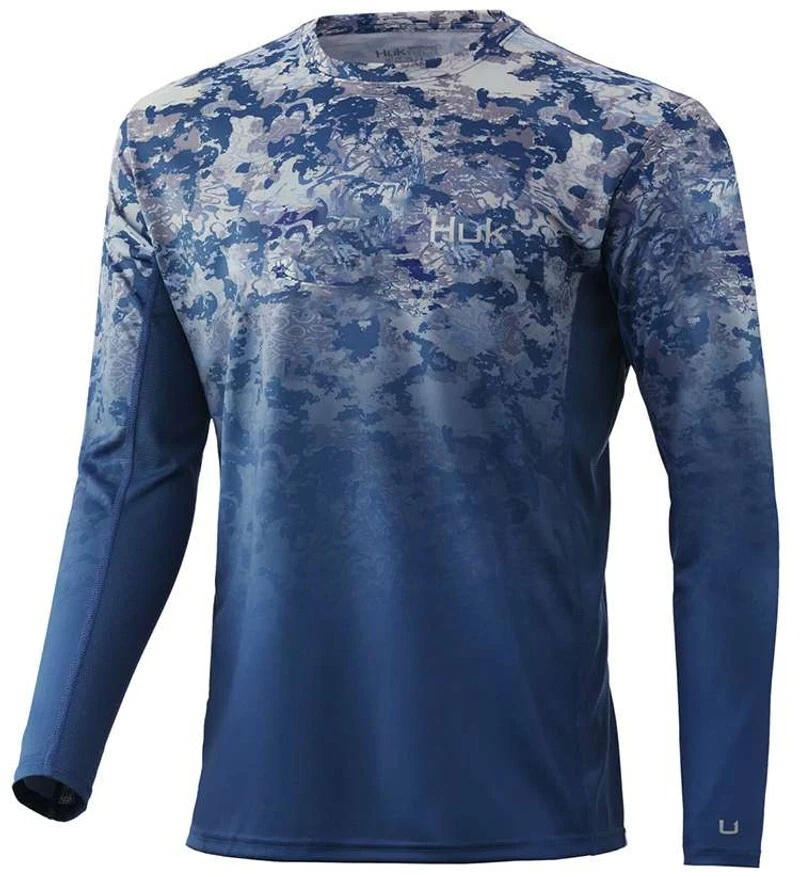 HUK Mens Icon X Tide Change Exuma Long Sleeve Shirt - Mens Large