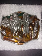 RARE-VINTAGE-BERGAMOT BRASS WORKS-3-D BELT-BUCKLE-PREOWNED-MADE IN THE USA