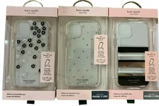 Kate Spade New York Hardshell Case for iPhone 11 Pro 5.8" Clear Flowers Stripes