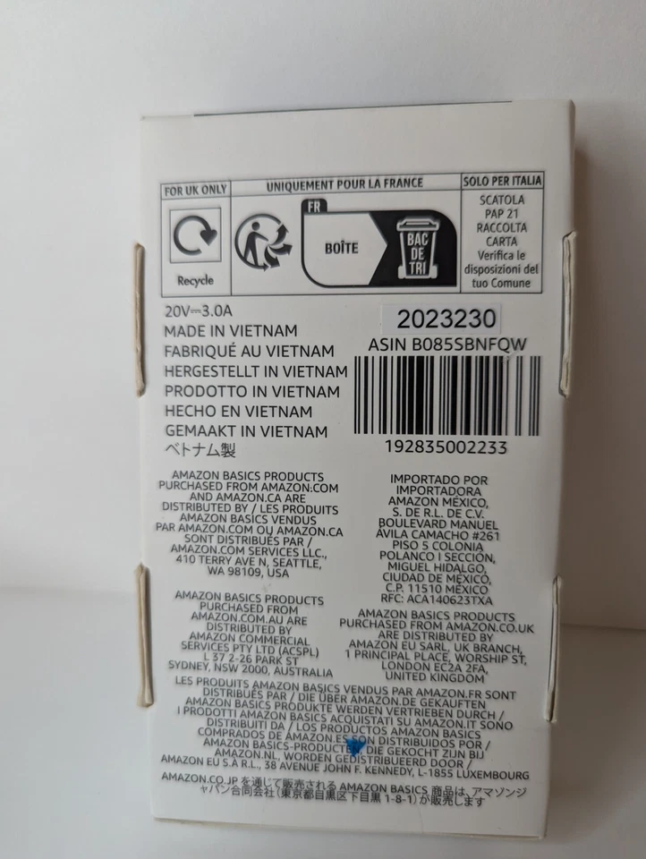 AmazonBasics USB-C 3.1 Gen2 Male-Male Cable New In Box  - Image 2 of 2