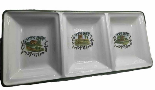 Ceramic Serving Platter Rosanna Import Divided Tuscany Series Italy 18x8" VTG