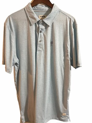 Linksoul Golf Pocket Polo Shirt Blue Polka Dot Men's XL Pine