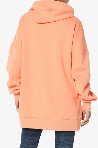 TheMogan S~3X Oversized Pullover Fleece Hooded Sweatshirt Oversized Tunic Hoodie - Picture 136 of 146