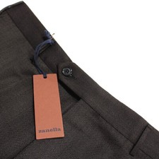 Zanella NWT Dress Pants Size 36 US In Dark Brown Melange 100 Wool