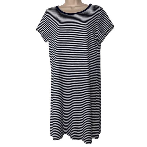 A.n.a A New Approach T-Shirt Dress Womens Medium Short Sleeve Above Knee Striped