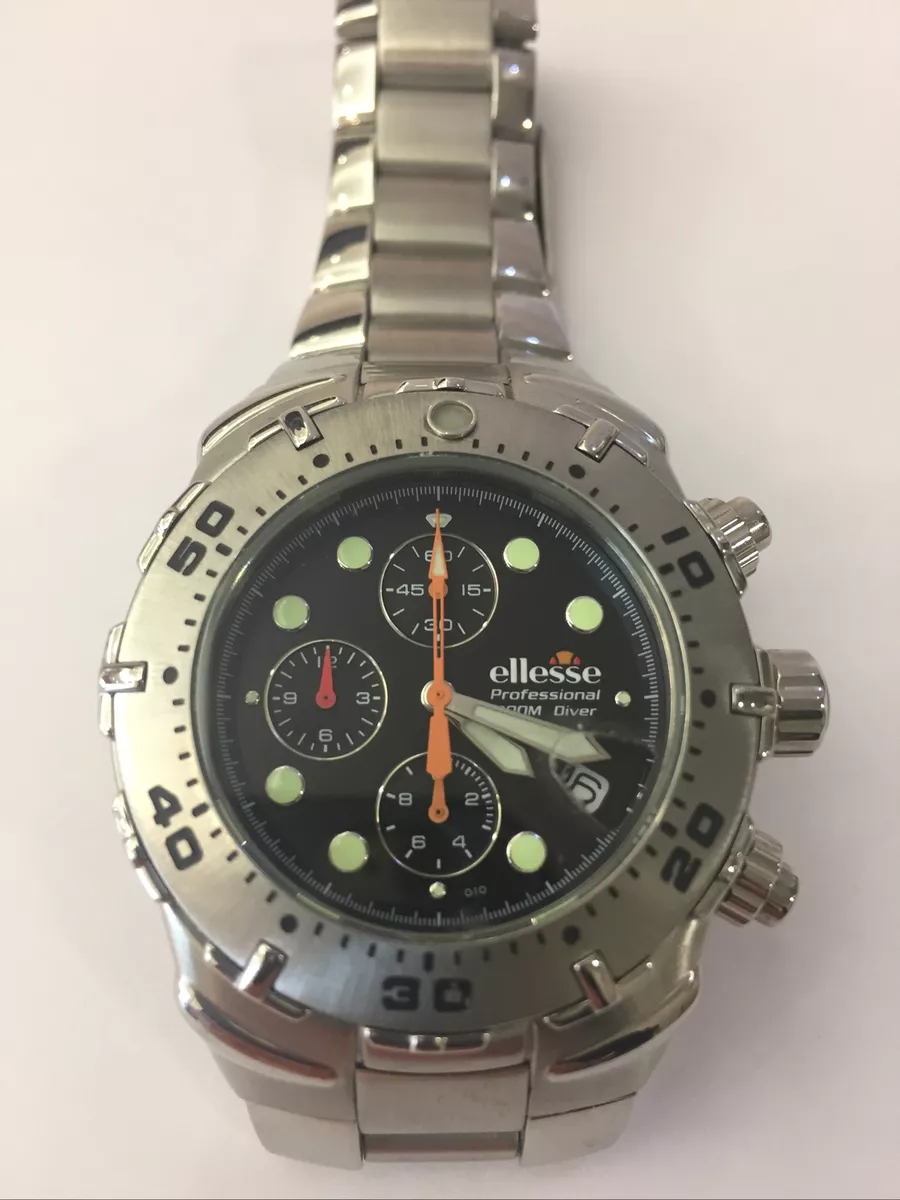 Genuine Ellesse 03 0298 Movement Quartz Crystal M 200m diver No Box 250