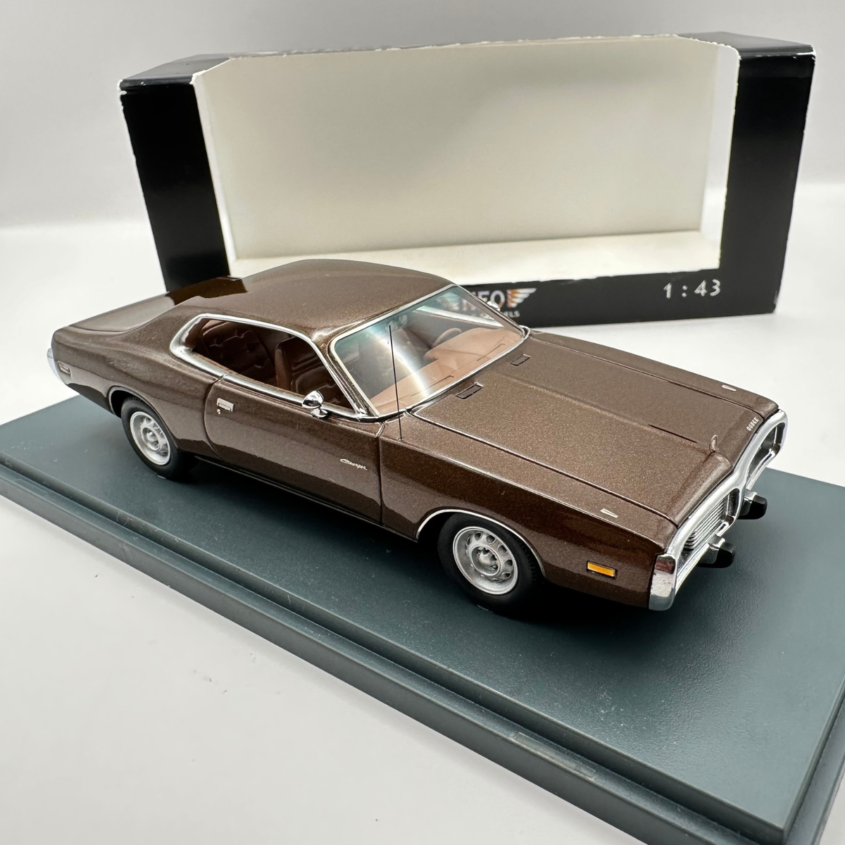 NEO Dodge Charger 1973 Brown 44750 Resin Model Car 1:43 | eBay