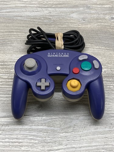 OEM Nintendo GameCube Controller Indigo Purple & Clear Back - Tested Working!