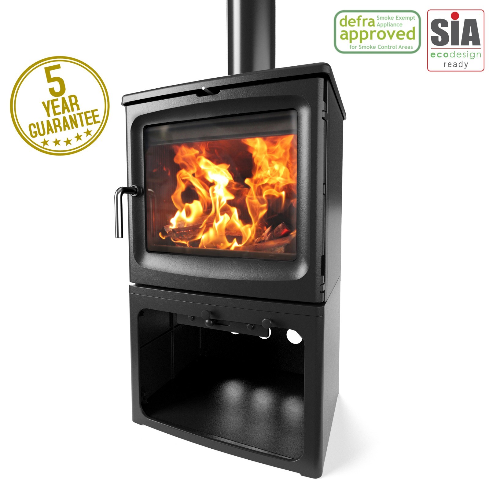 Saltfire Peanut Wood Burning Stoves DEFRA Eco Design Ecodesign Ready 5kW  and 8kW | eBay