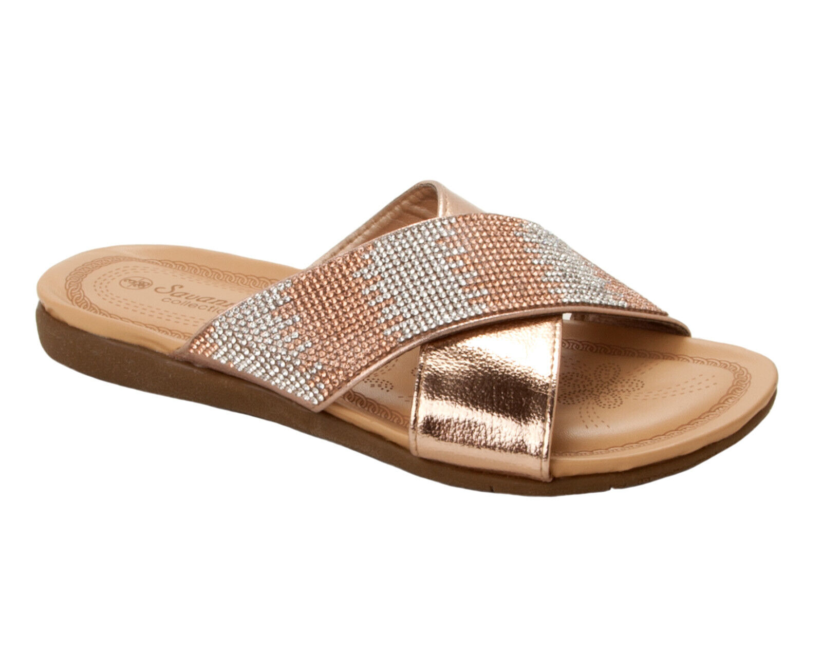 WOMENS LADIES ROSE GOLD WIDE FIT 