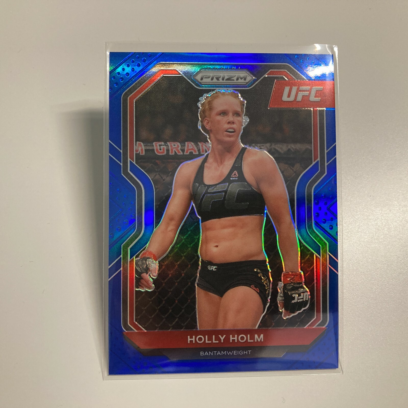 Holly Holm 2021 Panini Prizm UFC Blue Refractor Card 29/199 #4