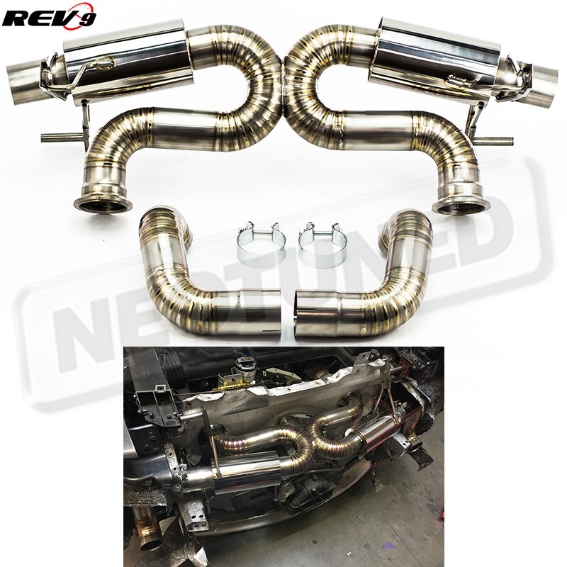 Rev9 Titanium Cat-Back Exhaust Kit Sports Muffler For Audi R8 4.2L V8 2008-12