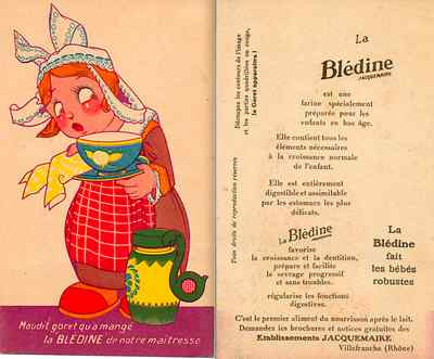 Ausschnitt Spiel Ausschnitt Brei Blédina Werbung Jacquemaire