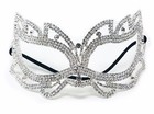 Halloween Mask, New Year Accessory, Rhinestones Venetian Masquerade Face Mask 