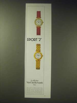1989 Van Cleef & Arpels Sport 2 Watches Ad