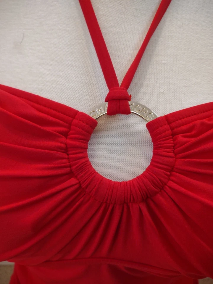 Camiseta Tankini Michael Kors Bandeau Lados Acanalados Negra Talla S Foto 2 de 4