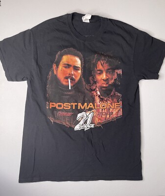 Post Malone 21 Savage 2018 Beer Bongs & Bentleys Tour T-Shirt Sz. Medium M