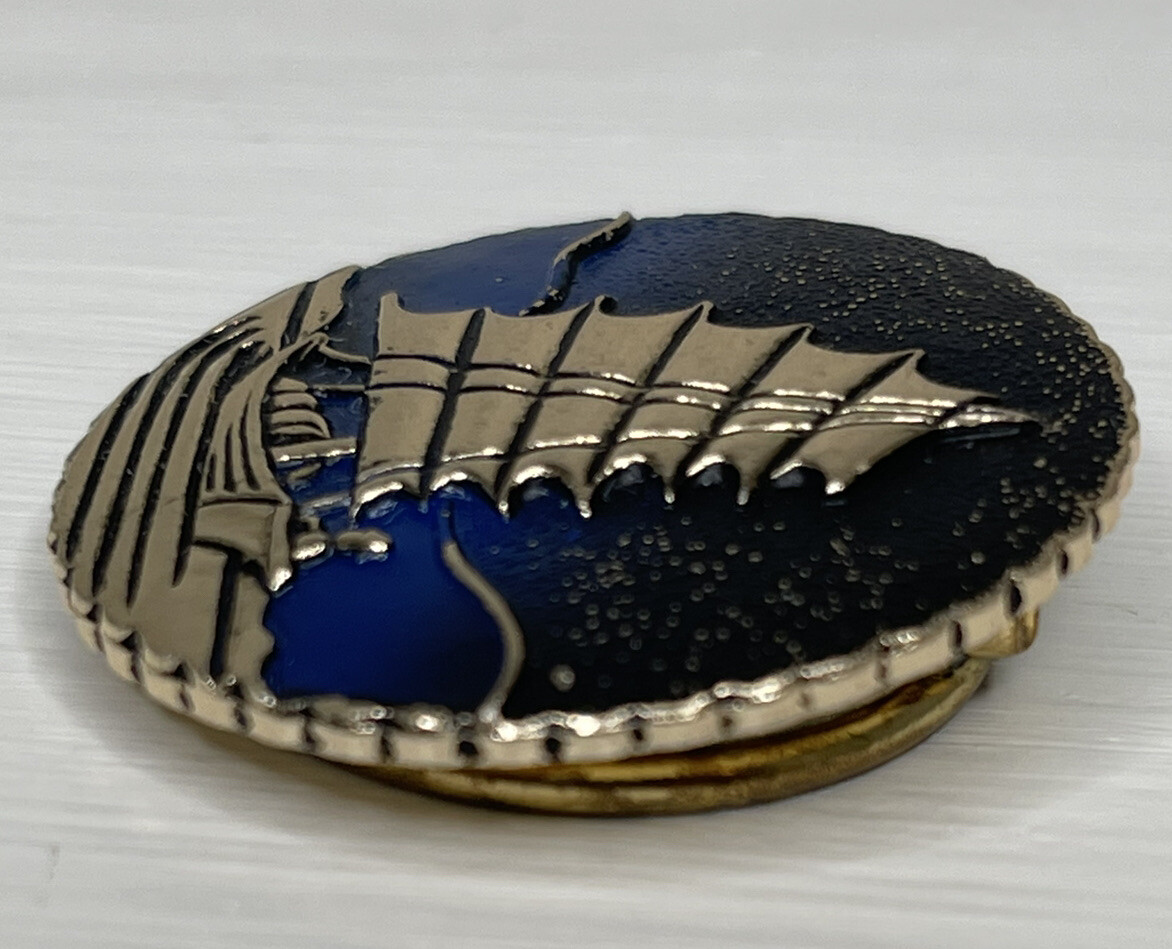 Vintage Nautical Scarf Clip western germany Night Sky Gem