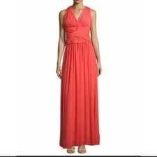 halston heritage dress Orange Cross Back Size 6