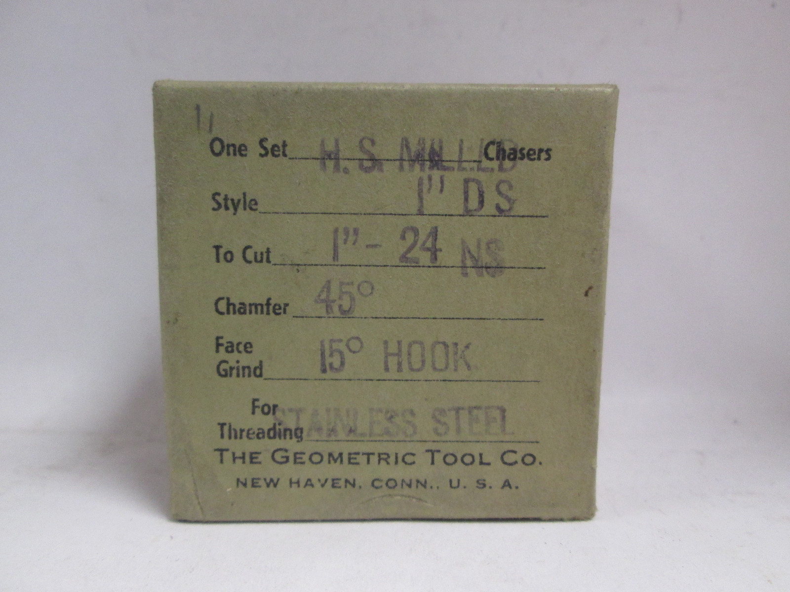 Geometric 1" - 24 NS 1" DS Projection Chaser Set for Steel