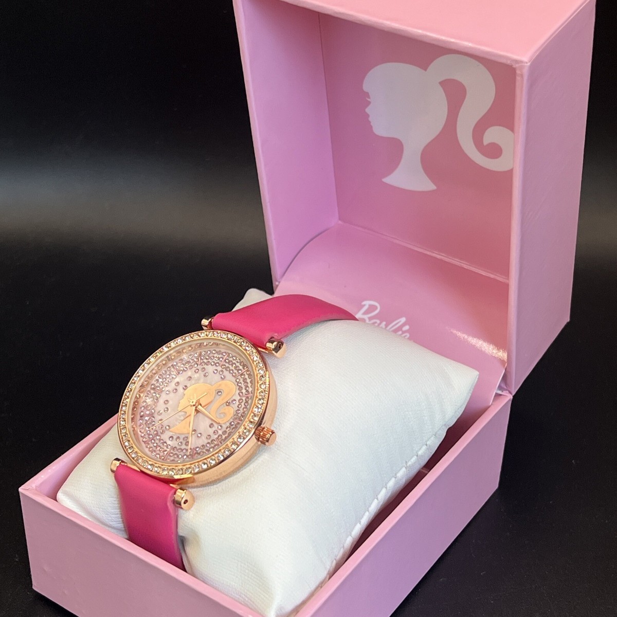 Barbie Silhouette Quartz Movement Watch. Bronze Gold tone faux leather. Barbie Women main image 2