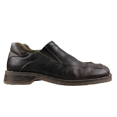 Bullboxer Men's Size 8 Brown Leather Closed Toe Slip On Loafers Shoes