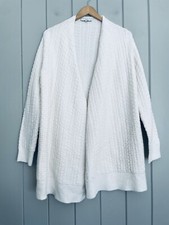 Iro Cardigan Sweater XS Acrylic Blend Textured Open Front Long Sleeve Ivory