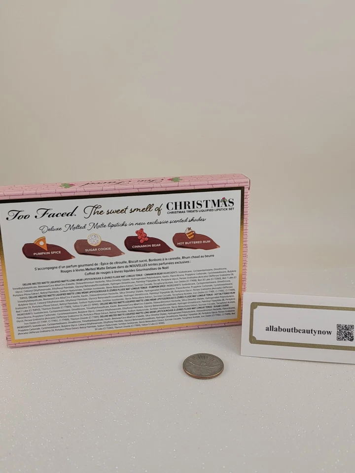 Too Faced The Sweet Smell of Christmas Lipstick Set Brand New In Box RARE - Image 2 of 4