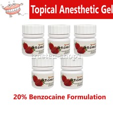 10X Dental Topical Anesthetic Gel 20 Benzocaine 1oz Jar Strawberry
