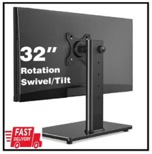 Single Monitor Stand VESA Mount for 13-32 Inch Screens, Free-Standing Monitor Ri